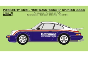 Decal – Porsche 911 SCRS - Rothmans logos  1/24